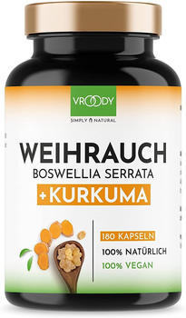 Vroody Weihrauch Boswellia Serrata + Kurkuma Kapseln