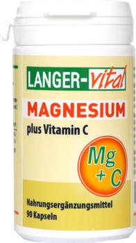 Langer vital Magnesium + Vitamin C 180mg/Tag Kapseln (90 Stk.)