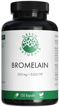 Heilpflanzenwohl Green Naturals Bromelain 500 mg=5000 FIP Kapseln (150 Stk.)