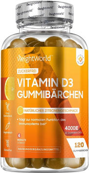 Weight World Vitamin D3 4000 I.E. Gummib&auml;rchen (120 Stk.)