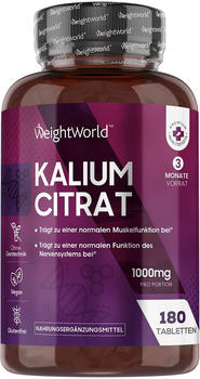 Weight World Kalium Citrat Tabletten (180 Stk.)