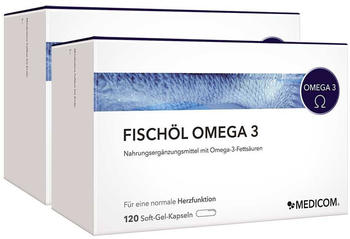 Medicom Fischöl Omega 3 Weichkapseln (2 x 120 Stk.)