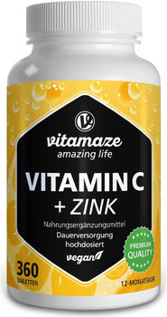Vitamaze Vitamin C + Zink Tabletten (360 Stk.)