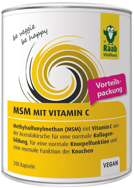Raab Vitalfood MSM mit Vitamin C Kapseln (200 Stk.)