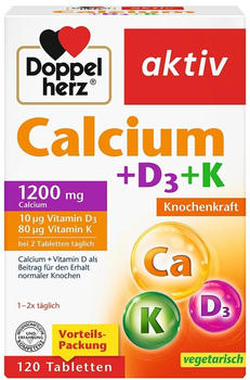 Queisser Doppelherz Calcium+D3+K Tabletten (120 Stk.)