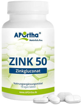 Aportha Zink 50 Zinkgluconat Tabletten (190Stk.)