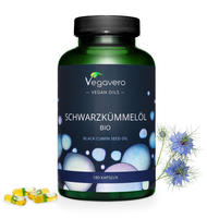 Vegavero Schwarzk&uuml;mmel&ouml;l Bio | 180 Kapseln | kaltgepresst | Linols&auml;ure,...