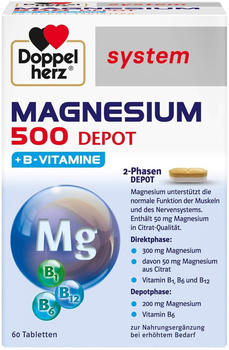 Doppelherz system Magnesium 500 Depot Tabletten (60 Stk.)