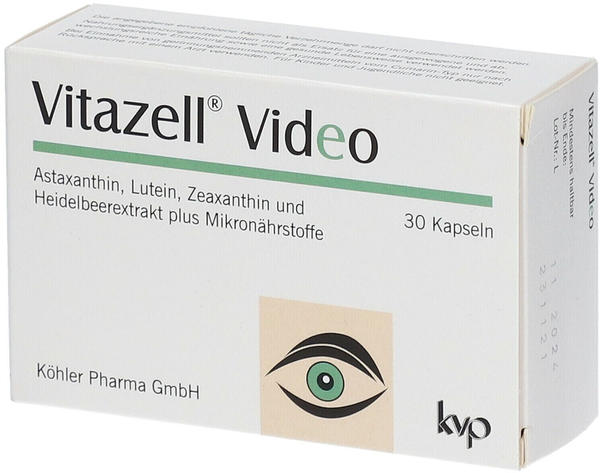 Köhler Pharma Vitazell Video Kapseln (30 Stk.)