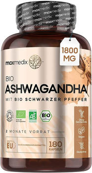 maxmedix Bio Ashwagandha Kapseln (180 Stk.)