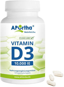 Aportha Vitamin D3 Depot 10.000 IE 250µg vegetarische Kapseln (120 Stk.)