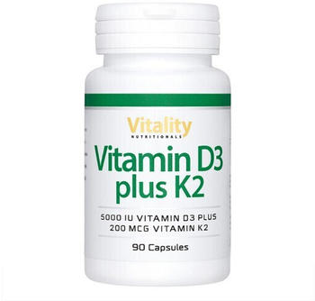 Vision Healthcare Vitamin D3 5000 IE plus K2 200&micro;g Kapseln (90 Stk.)