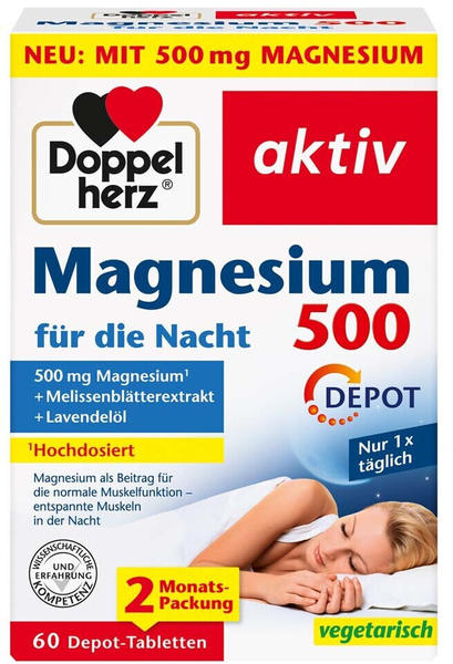 Doppelherz aktiv Magnesium 500 Nacht Depot-Tabletten (60 Stk.)