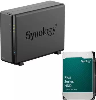 Synology DiskStation DS124 1-Einschub NAS-Server + HAT3320 3,5" SATA 8TB (DS124 & HAT3320-8T)