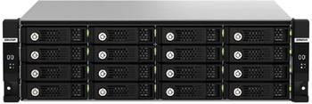 QNAP EJ1600-v2 (Seagate Exos SAS) 16-Bay SAS 12Gb/s JBOD Enclosure for Enterprise ZFS NAS- 2 Mini-SA Disk-Array Rack (3U) Schwarz, Grau