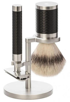 Mühle Rocca Rasierset schwarz Edelstahl