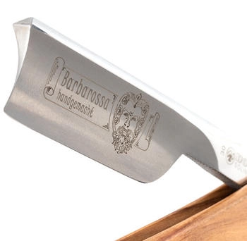 Dovo Solingen Rasiermesser 5/8" Karbon | Barbarossa Olivenholz