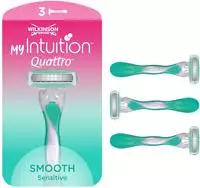 Wilkinson Sword My Intuition Quattro Einweg-Rasierer Smooth Sensitive 3 St.,