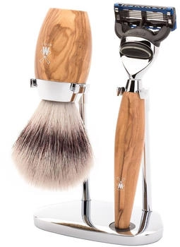 Mühle Kosmo Rasierset Silvertip Fibre Olivenholz