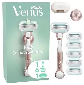 Gillette Venus Pro Smooth Sensitive + 6 Ersatzklingen