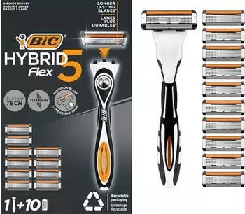 BIC Hybrid 5 Flex + 10 Ersatzklingen