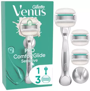 Gillette Venus Pro ComfortGlide Sensitive + 3 Ersatzklinge