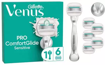 Gillette Venus Pro ComfortGlide Sensitive + 6 Ersatzklinge