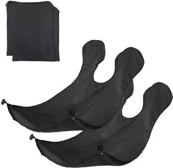 Relaxdays Bart-Umhang mit Saugnäpfen, Klettverschluss, 125x70cm, schwarz, 2er-Set