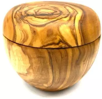D.O.M. Die Olivenholz Manufaktur Rasierdose Olivenholz, 9cm Durchmesser (3320)
