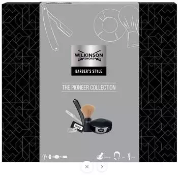 Wilkinson Sword Barber's Style The Pioneer Collection Rasierset mit Shavette, Lamen, Pinsel & Seife (W302264400)