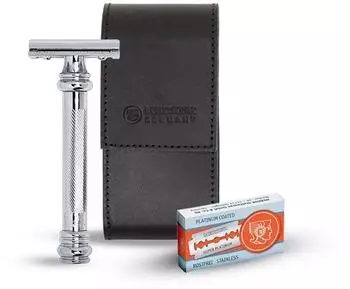 MERKUR 38C Rasier-Set mit Rasierhobel und 10 Klingen Super Platinum (38001)