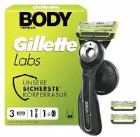 Gillette Labs Body + Intimate Rasierapparat mit 3 Klingen + Handst&uuml;ck...