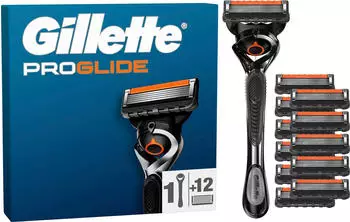 Gillette ProGlide Nassrasierer + 13 Ersatzklingen