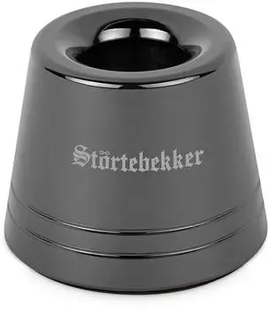 Störtebekker Rasierständer 'Hamburg' aus Edelstahl, schwarz, 125g
