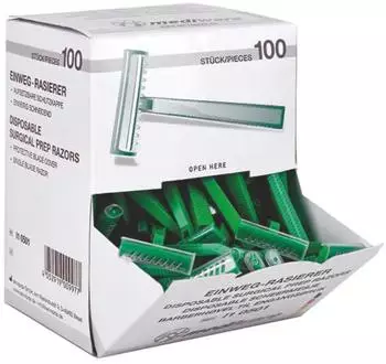 Servoprax Einmal-Rasierer dreifach geschliffene Klinge, 100 Stk (I1 0501)