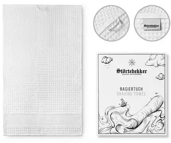 Störtebekker Premium Rasiertuch, 100% Baumwolle, mit Aufhängelasche