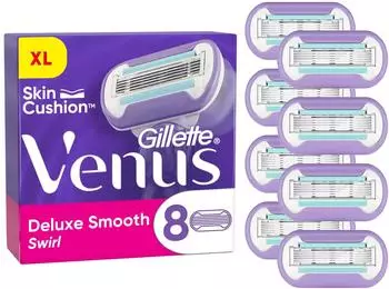 Gillette Venus Deluxe Smooth Swirl Ersatzklingen Damen, 8 Stück