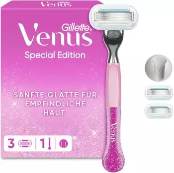 Gillette Venus Pro Smooth Sensitive Party Edition Damenrasierer mit 3 Klingen
