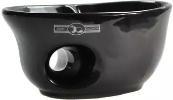 Golddachs Rasiermug, Keramik, schwarz