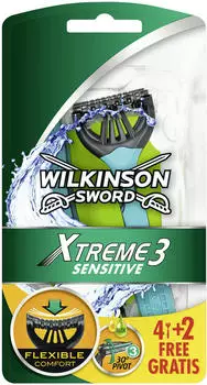 Wilkinson Sword Xtreme3 Sensitive (4 + 2)