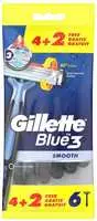 Blue3 Glatte Einwegrasierer 6Stk