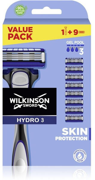 Wilkinson Sword Hydro 3 Skin Protection Rasierer + 8 Ersatzklingen