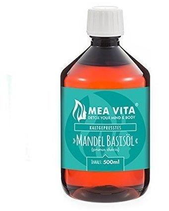 MeaVita Mandelöl - 100% reines Basisöl, Premium Qualität, 1er Pack (1 x 500 ml)