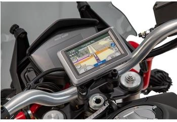 SW-Motech Quick-Lock GPS-Halter für Lenker - Moto Guzzi V85 TT (19-23) Schwarz (GPS.17.646.10100/B)
