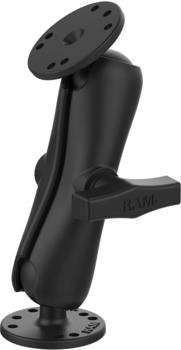 RAM Mounts Aufbau-Set mit 2x runder Basisplatte, mittlerem Verbindungsarm und C-Kugel (RAM-101U)