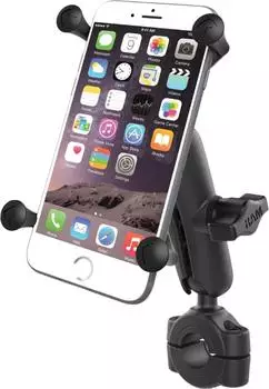 RAM Mounts Torque™ X-Grip® Lenker-/Schienenbasis 1,9-2,5cm mit Standardarm, für große Smartphones (RAM-B-408-75-1-UN10U)