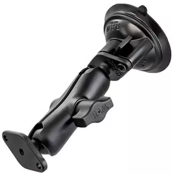 RAM Mounts Twist-Lock Saugfuss-Set mit Diamond-Basisplatte, mittlerer Arm (RAM-B-166U)