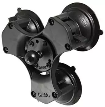 RAM Mounts Twist-Lock Triple-Saugfuss mit runder Basisplatte, B-Kugel (RAP-B-365-224-1U)