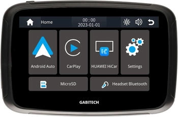 GABITECH 5 Zoll GPS Navi Für Motorrad. Carplay Android Auto Motorrad- (Touchscreen und Dual-Bluetooth. Wasserdichtes) (156162086306)