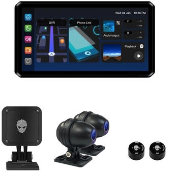 FC-Moto M2 Pro Ultimate Bundle Motorrad Multimediasystem Motorrad- (Wasserdicht wasserdichte) (M2MAX)